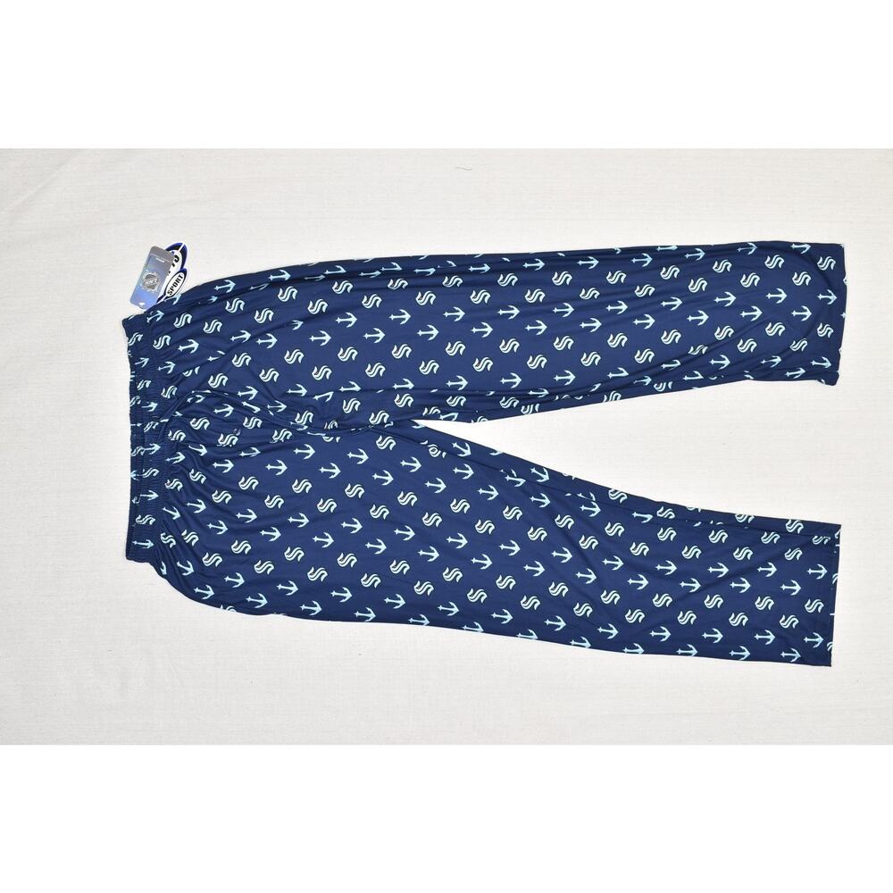 NEW Men's Concepts Sport Navy Seattle Size M Gauge Allover Print Knit Sleep Pant